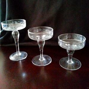 Princess House 451 3 Crystal Candle holders.  Used